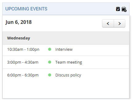 Quick Glance to all Events Scheduled for a Specific Day