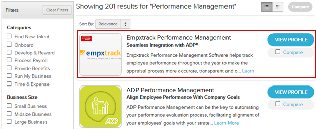 Empxtrack Integrated with ADP