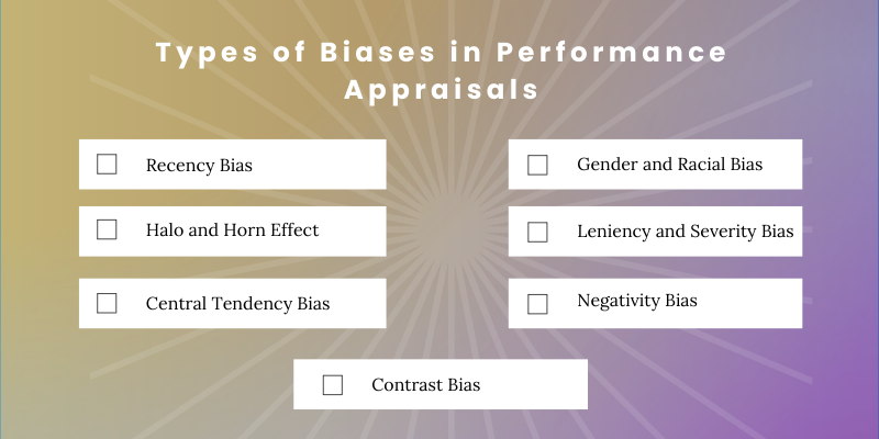 Types of Biases in Performance Appraisals