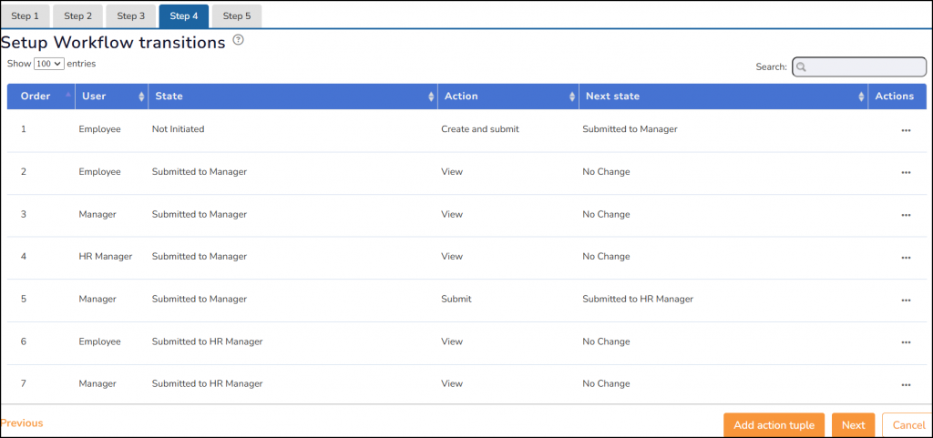 Setup Workflow Transitions