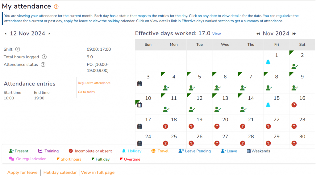 attendance integration