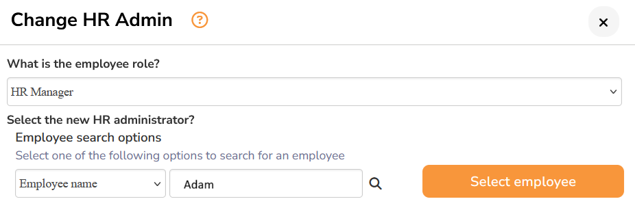 change hr admin