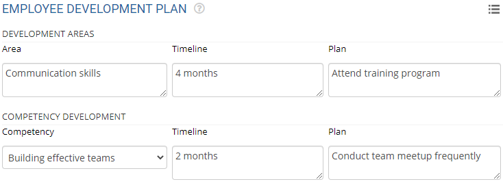 Fill Development Plan Form - Empxtrack